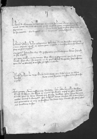 Comptes de la Ville de Besançon, recettes et dépenses, Comptes de Jehan Bonvallet (9 février 1405-1410)