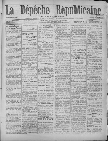 05/07/1919 - La Dépêche républicaine de Franche-Comté [Texte imprimé]