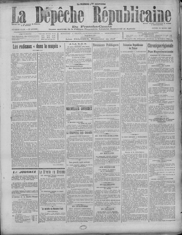 11/03/1929 - La Dépêche républicaine de Franche-Comté [Texte imprimé]