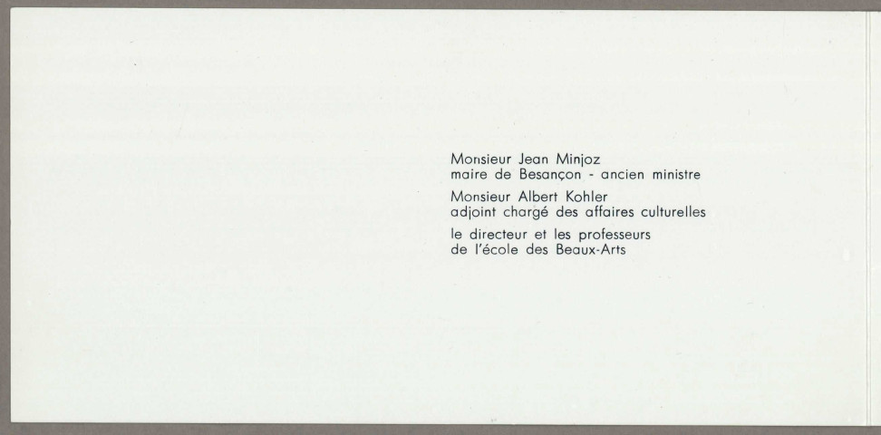 Bâtiments.- Nouvelle école, construction, aménagement et inauguration: dossier de presse, correspondance avec les architectes (1954-1978), étude géologique et reportage photographique relatif aux travaux de l'équipe de géologues (1967), rapport sur l'acoustique des salles de cours (1972), compte-rendu de chantier (1974-1975), carton d'invitation à l'inauguration (1975).
