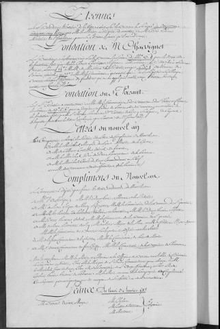 Registre des délibérations municipales 1er janvier 1785 - 8 décembre 1788