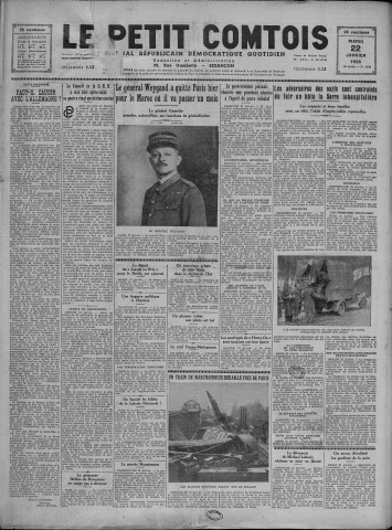 22/01/1935 - Le petit comtois [Texte imprimé] : journal républicain démocratique quotidien