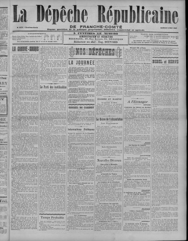 04/05/1907 - La Dépêche républicaine de Franche-Comté [Texte imprimé]
