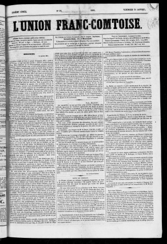 31/01/1851 - L'Union franc-comtoise [Texte imprimé]