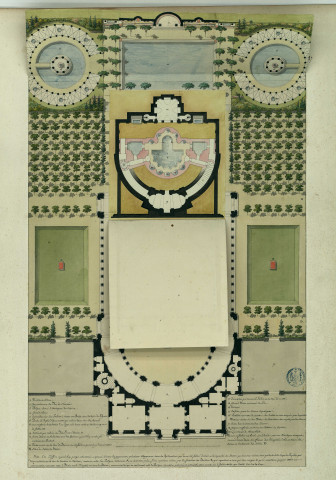 Plan de la villa du pape Jules III, dite "della Camera", à Rome / Pierre-Adrien Pâris , [S.l.] : [P.-A. Pâris], [1700-1800]