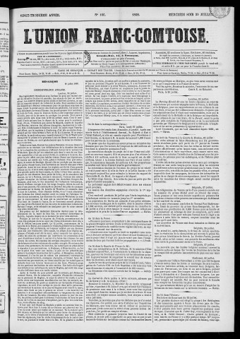 29/07/1868 - L'Union franc-comtoise [Texte imprimé]