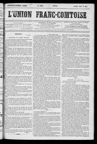 05/05/1879 - L'Union franc-comtoise [Texte imprimé]