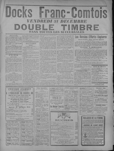 30/12/1920 - La Dépêche républicaine de Franche-Comté [Texte imprimé]