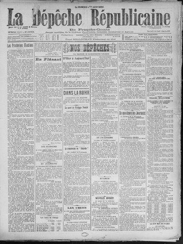 03/01/1924 - La Dépêche républicaine de Franche-Comté [Texte imprimé]