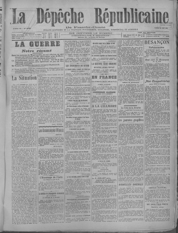 29/06/1918 - La Dépêche républicaine de Franche-Comté [Texte imprimé]