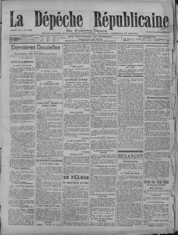 09/06/1919 - La Dépêche républicaine de Franche-Comté [Texte imprimé]