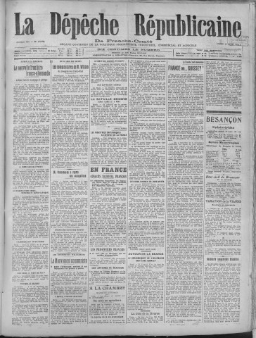 01/03/1919 - La Dépêche républicaine de Franche-Comté [Texte imprimé]