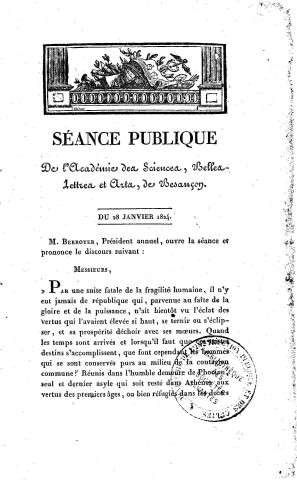 1824 - Séances publiques