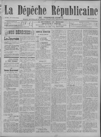 11/06/1914 - La Dépêche républicaine de Franche-Comté [Texte imprimé]