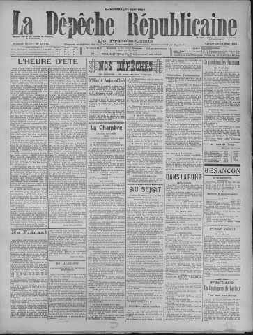 18/05/1923 - La Dépêche républicaine de Franche-Comté [Texte imprimé]