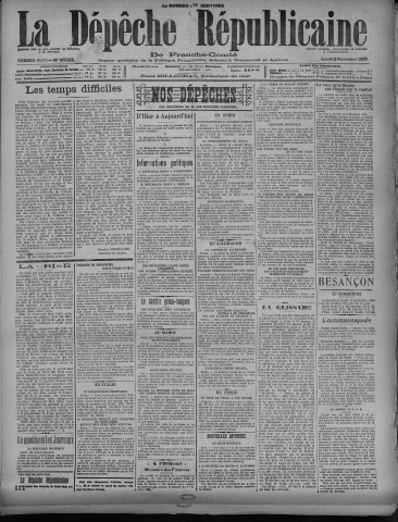 02/11/1925 - La Dépêche républicaine de Franche-Comté [Texte imprimé]
