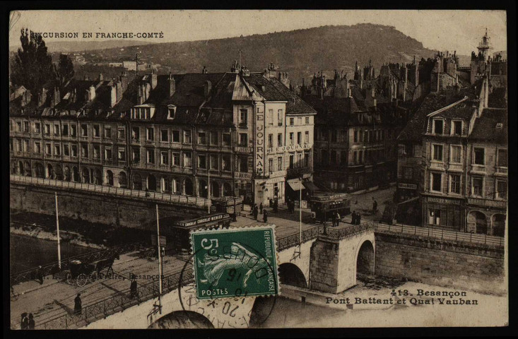 Besançon. Pont Battant et Quai Vauban [image fixe] , Besançon : Edit. L. Gaillard-Prêtre, 1912/1915