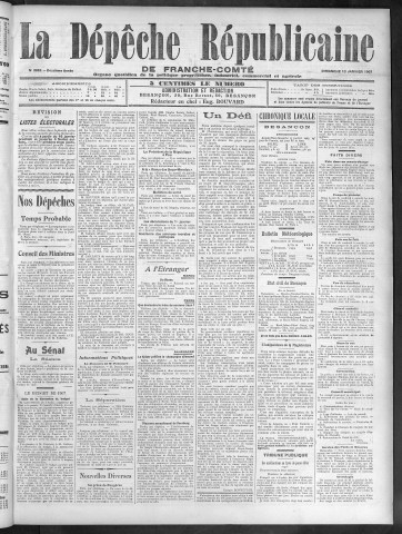 13/01/1907 - La Dépêche républicaine de Franche-Comté [Texte imprimé]