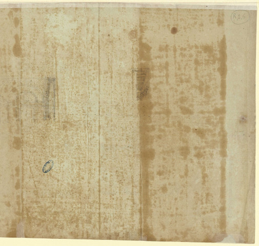 Salle des Etats généraux installée à l'Hôtel des Menus-Plaisirs, Château de versailles [Dessin] : coupe sur la largeur , 1788/1789