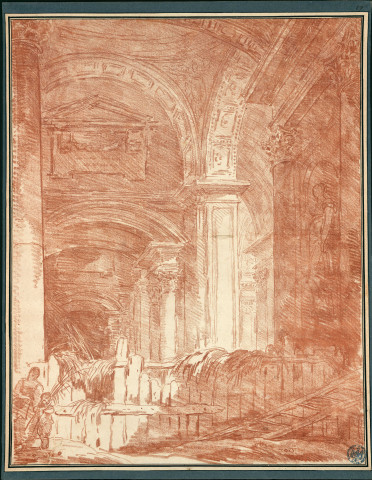 29 - Eglise transformée en fenil , [Rome], [circa 1764]
