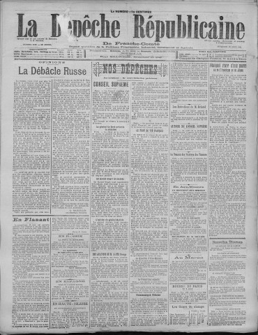 10/08/1921 - La Dépêche républicaine de Franche-Comté [Texte imprimé]