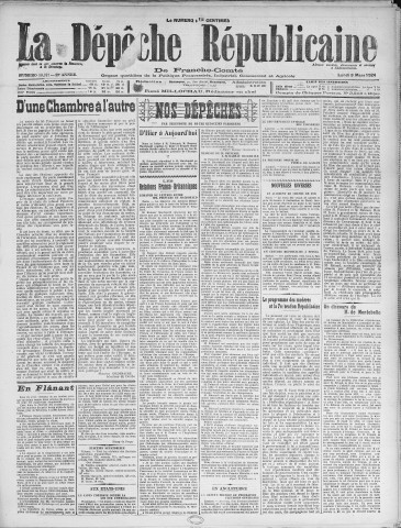 03/03/1924 - La Dépêche républicaine de Franche-Comté [Texte imprimé]