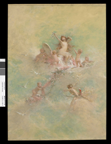 Projet de plafond : Vénus et putti