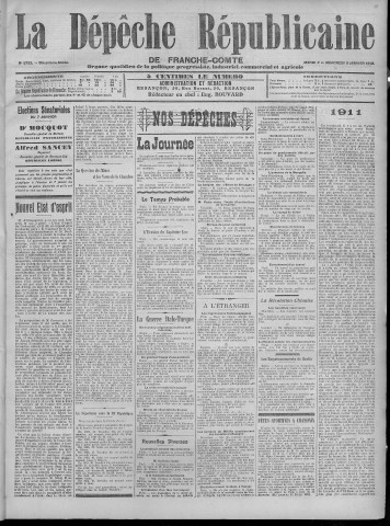 02/01/1912 - La Dépêche républicaine de Franche-Comté [Texte imprimé]