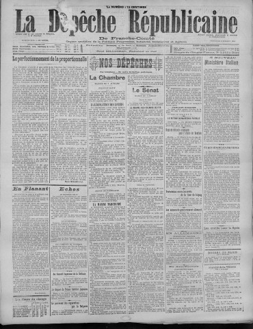 08/07/1921 - La Dépêche républicaine de Franche-Comté [Texte imprimé]