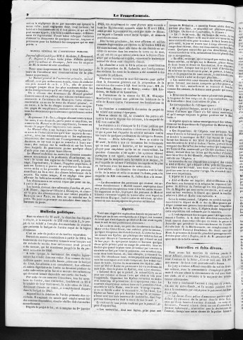 16/04/1845 - Le Franc-comtois - Journal de Besançon et des trois départements