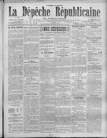 20/03/1925 - La Dépêche républicaine de Franche-Comté [Texte imprimé]