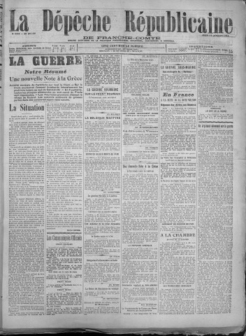 18/01/1917 - La Dépêche républicaine de Franche-Comté [Texte imprimé]