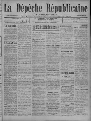 07/05/1909 - La Dépêche républicaine de Franche-Comté [Texte imprimé]