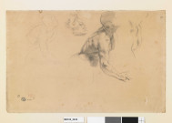 Etude de torse d'homme pour "La Justice de Trajan"