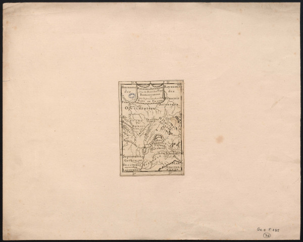 Royaume de Bourgogne sous la race des roys bourguignons et sous la première race des roys de France. [Document cartographique] 1700/1799