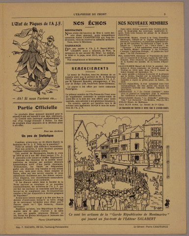 01/04/1922 - L'Ex-presse du front : organe mensuel