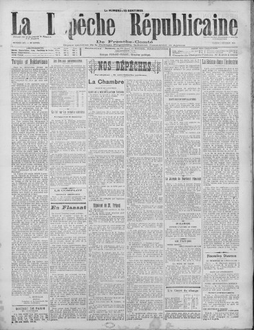 05/02/1921 - La Dépêche républicaine de Franche-Comté [Texte imprimé]