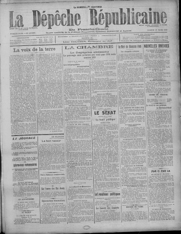 23/03/1929 - La Dépêche républicaine de Franche-Comté [Texte imprimé]