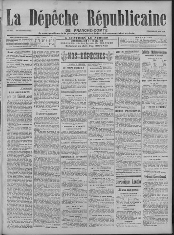 29/05/1914 - La Dépêche républicaine de Franche-Comté [Texte imprimé]