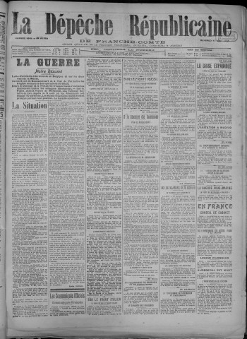 15/08/1917 - La Dépêche républicaine de Franche-Comté [Texte imprimé]