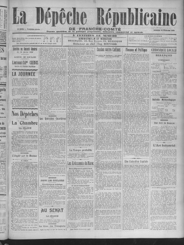 15/02/1908 - La Dépêche républicaine de Franche-Comté [Texte imprimé]