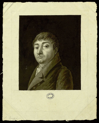 Charles-Joseph-Antoine-François-Léonard Dusillet, littérateur. Buste tourné vers la gauche, regardant de face , [S.l.] : [s.n.], [1800-1899]