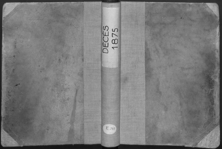 Registre des décès, 1875