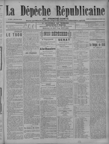 30/03/1910 - La Dépêche républicaine de Franche-Comté [Texte imprimé]