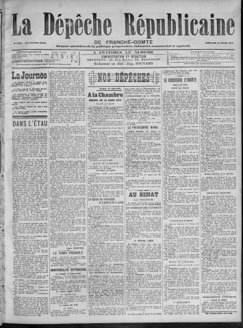 27/03/1914 - La Dépêche républicaine de Franche-Comté [Texte imprimé]
