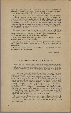 01/1954 - Bulletin / Société des amis de Léon Deubel
