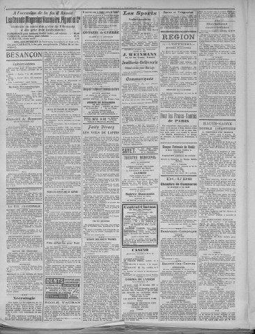 29/12/1921 - La Dépêche républicaine de Franche-Comté [Texte imprimé]