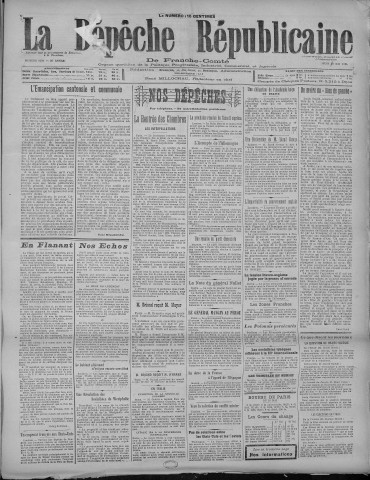 19/05/1921 - La Dépêche républicaine de Franche-Comté [Texte imprimé]
