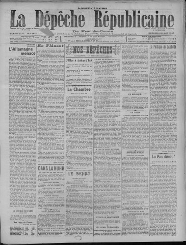 20/06/1923 - La Dépêche républicaine de Franche-Comté [Texte imprimé]