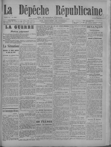 05/06/1918 - La Dépêche républicaine de Franche-Comté [Texte imprimé]